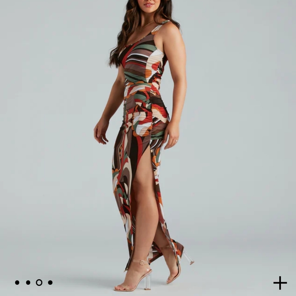Abstract print Maxi Dress